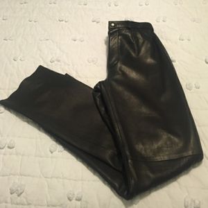 Black leather pants COUTURE